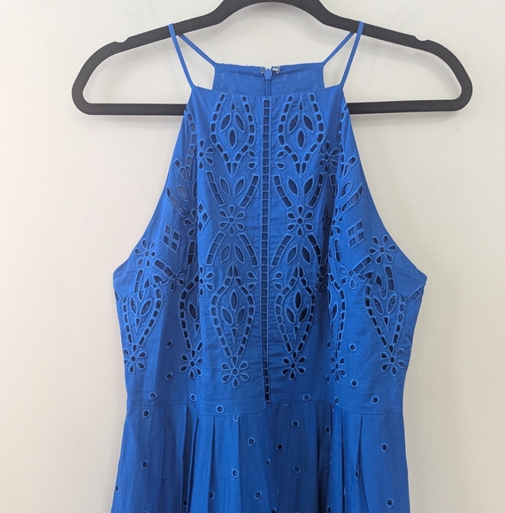 Parker Royal Blue Alana Sleeveless Eyelet Dress - Picture 4 of 15